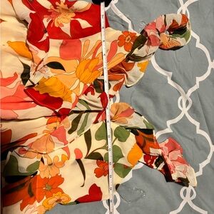 Vanilla Bay Floral Maxi Dress - Red, Orange, Green